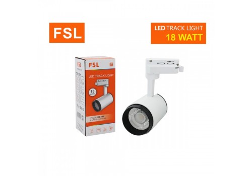 โคมแทรคไลท์ FSL-TRACK-LIGHT-18W-WH แสงขาวและแสงวอร์มไวท์